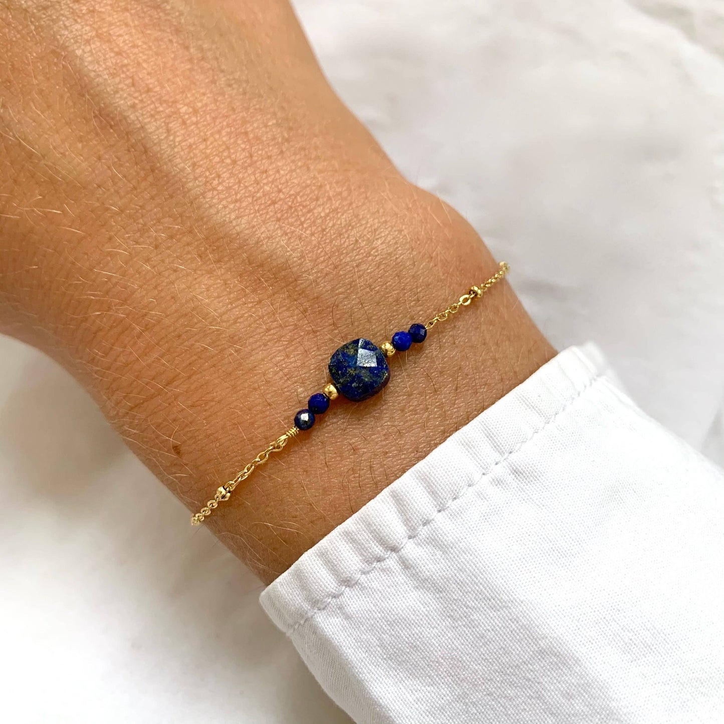 Lapislazuli Naturstein Armband