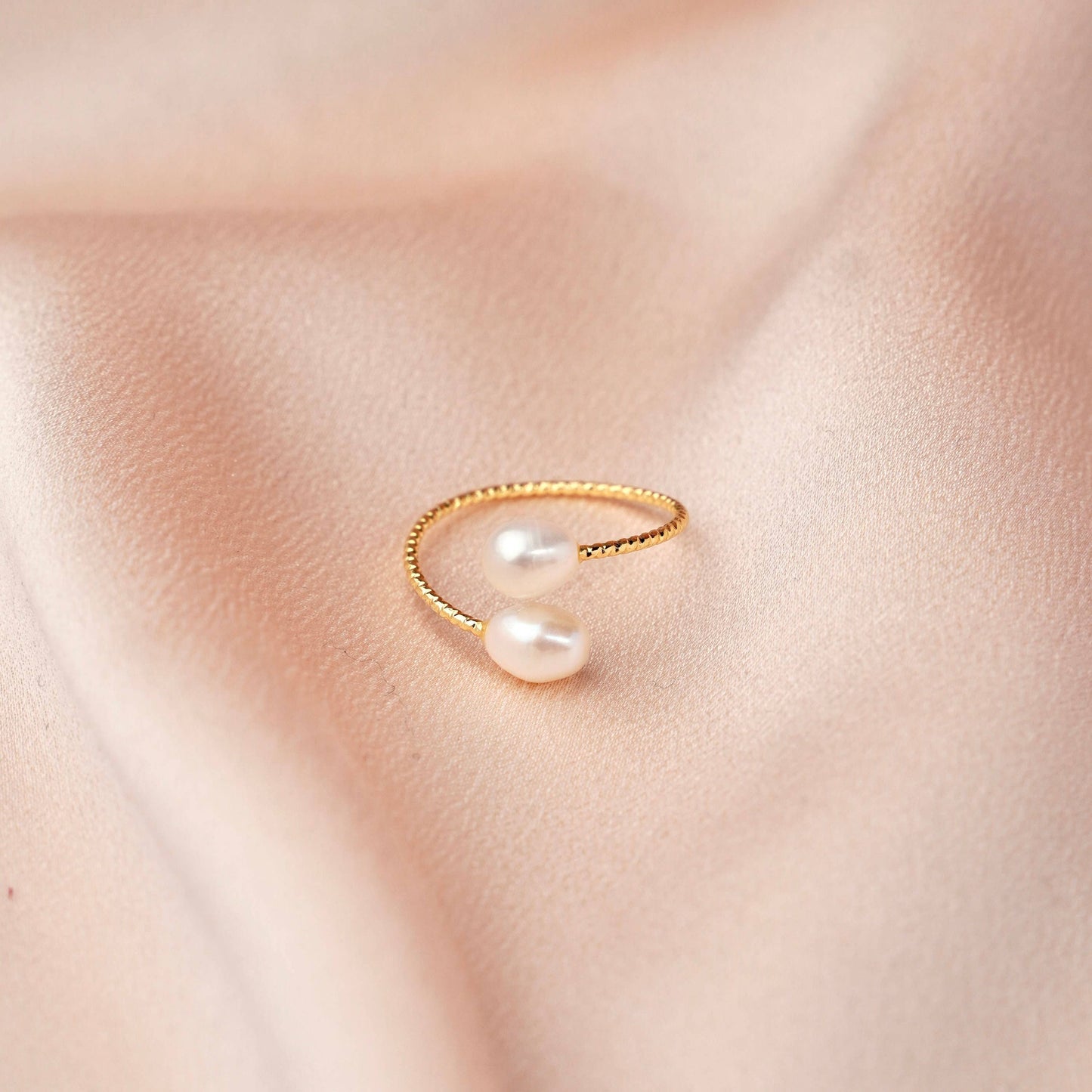 Ring aus Süßwasserperle