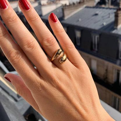 Trendiger verstellbarer Ring in Gold