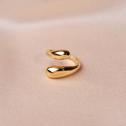 Trendiger verstellbarer Ring in Gold