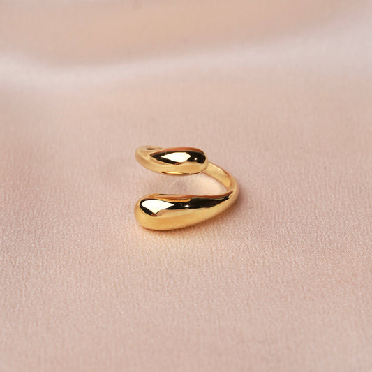 Trendiger verstellbarer Ring in Gold